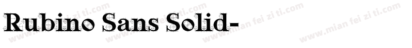 Rubino Sans Solid字体转换
